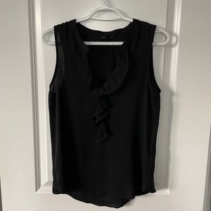DYNAMITE - Small Black Frill Neckline Blouse